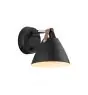 DFTP by Nordlux Strap 15 Wandleuchte Metall und Leather Schwarz | Geeignet für GU10