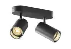 SLV Asto Aluminium Spot Schwarz | Geeignet für 2x GU10