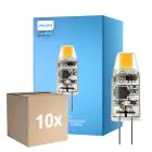 Mehrfachpackung 10x Philips LED Kapsel CorePro G4 Klar 1W 100lm - 827 Extra Warmweiß | Ersatz Für 10W 