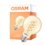 Osram Vintage 1906 LED E27 Globe Filament Twist Dorée 8W 806lm - 922 Blanc Très Chaud | Meilleur Rendu Des Couleurs - Dimmable - Équivalent 60W