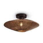 Good&Mojo Plafonnier Iguazu Jute Brun | Convient pour 1x E27 